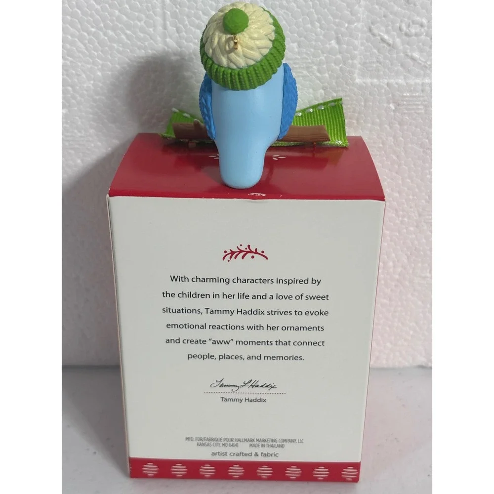 Hallmark Keepsake Ornament 2017 Son Blue‎ Bird Winter Hat Christmas Tree